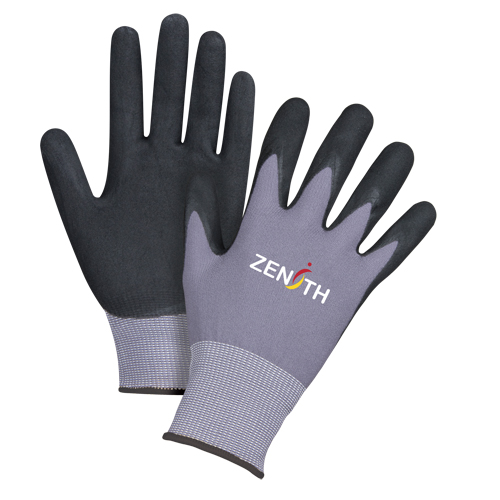 Gants ZX-1 de premi&egrave;re qualit&eacute; compatibles avec les &eacute;crans tactiles, 10/T-Grand, R&ecirc;vetement Nitrile/Mousse de nitrile, Calibre 15, Enveloppe en Nylon Southpoint Industrial Supply