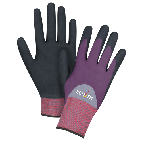 Gants enduits de premi&egrave;re qualit&eacute; ZX-2, 10/T-Grand, R&ecirc;vetement Nitrile/Mousse de nitrile, Calibre 18, Enveloppe en Nylon Southpoint Industrial Supply