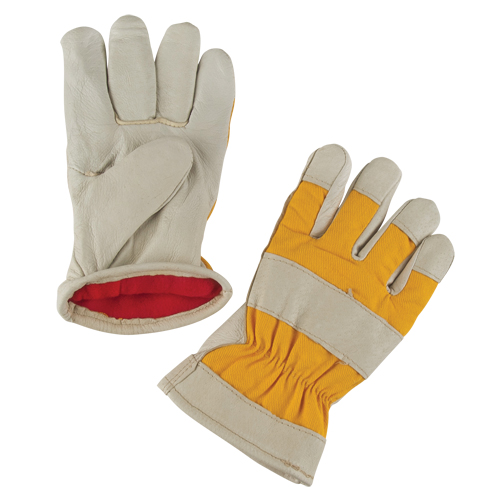 Gants de travail doubl&eacute;s pour l'hiver de premi&egrave;re qualit&eacute;, Petit, Paume en Cuir fleur de porc, Doublure en Molleton de mousse Southpoint Industrial Supply