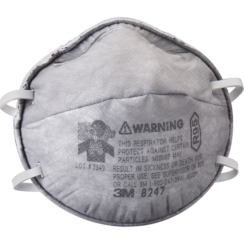 Respirateurs contre les particules 8247, R95, Certifi&eacute; NIOSH Southpoint Industrial Supply