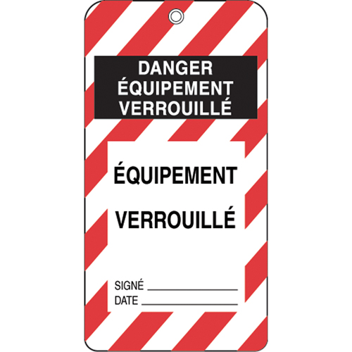 Lockout Tags, Plastic, 3" W x 5-3/4" H, French Southpoint Industrial Supply