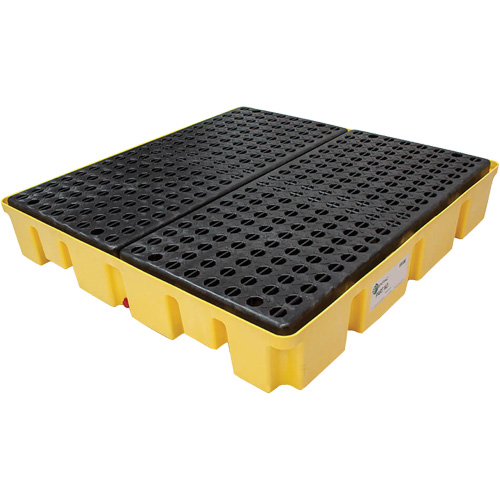 Poly-Slim-Line Spill Pallet without Drain, 66 US gal. Spill Capacity, 49" x 49" x 8.75" Southpoint Industrial Supply
