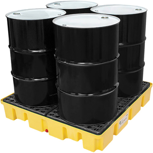 Poly-Slim-Line Spill Pallet without Drain, 66 US gal. Spill Capacity, 49" x 49" x 8.75" Southpoint Industrial Supply