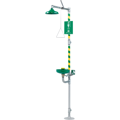 Combination Emergency Shower and Eye/Face Wash Stations, Pedestal Southpoint Industrial Supply