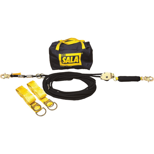Sayfline Horizontal Lifeline System, 60', Kernmantle, Swivel Southpoint Industrial Supply