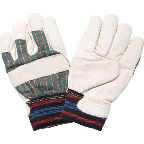 Abrasion-Resistant Winter-Lined Work Gloves, Large, Grain Cowhide Palm, Cotton Fleece Inner Lining Southpoint Industrial Supply