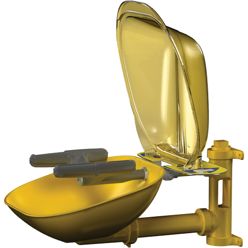 Postes de douche oculaire/faciale Halo, Installation Montage mural, Bol Plastique Southpoint Industrial Supply