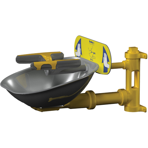 Postes de douche oculaire/faciale Halo, Installation Montage mural, Bol Acier inoxydable Southpoint Industrial Supply