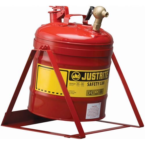 Laboratory Safety Can with Faucet, Type I, Steel, 5 US gal., Red, FM Approved Southpoint Industrial Supply