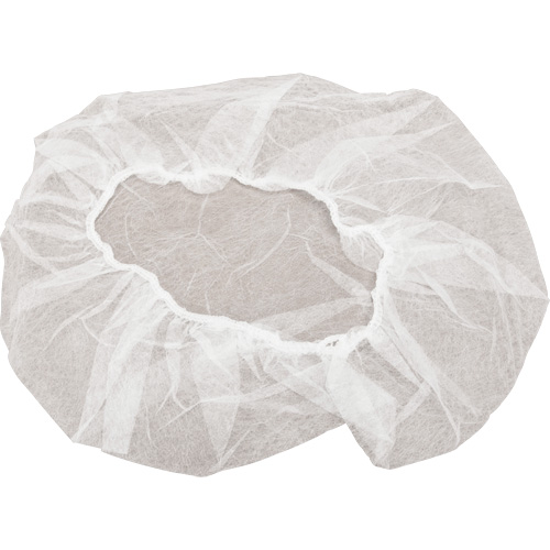 Non-Woven Bouffant Caps, Polypropylene, 24", White Southpoint Industrial Supply