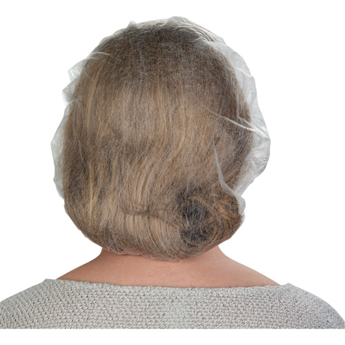 Non-Woven Bouffant Caps, Polypropylene, 21"/Large, White Southpoint Industrial Supply