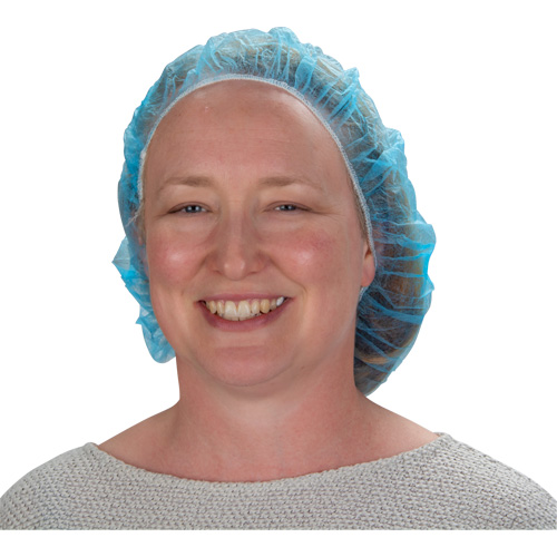 Non-Woven Bouffant Caps, Polypropylene, 21"/Large, Blue Southpoint Industrial Supply