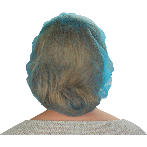 Non-Woven Bouffant Caps, Polypropylene, 21"/Large, Blue Southpoint Industrial Supply