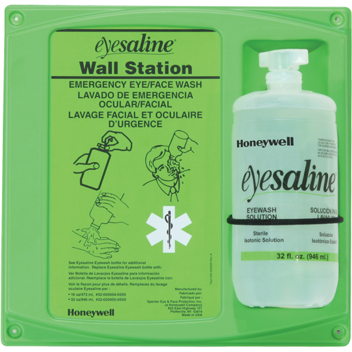 Saline Eyewash Wall Station, Single Southpoint Industrial Supply