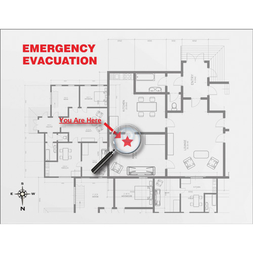 Evacuation Map Holder Clear Insert Southpoint Industrial Supply
