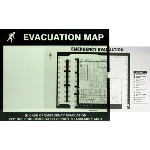 Evacuation Map Holder Clear Insert Southpoint Industrial Supply