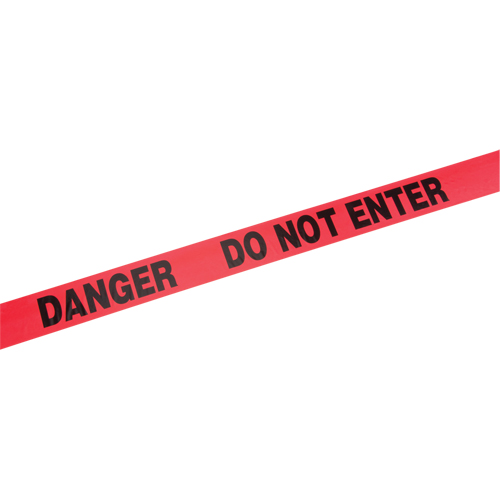 Standard Barricade Tape, English, 3" W x 1000' L, 2 mils, Red Southpoint Industrial Supply