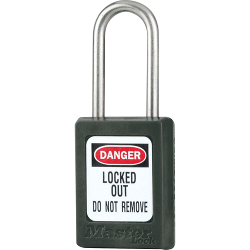 S31 Zenex Safety Padlock, Black, Keyed Different, Thermoplastic, 1-3/8" Width Southpoint Industrial Supply