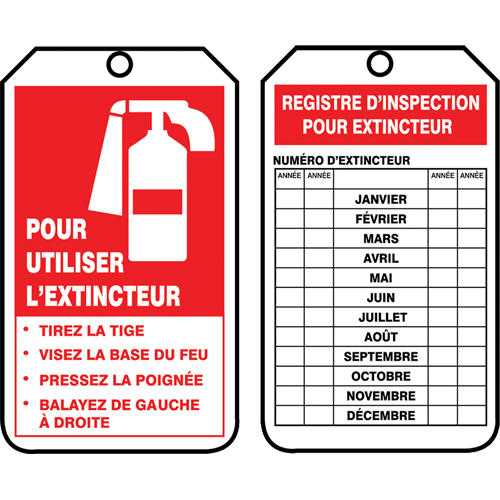 Safety Tags, Cardstock, 3-1/8" W x 5-7/8" H, French Southpoint Industrial Supply