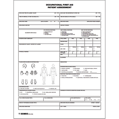 Patient Assessment Chart Southpoint Industrial Supply