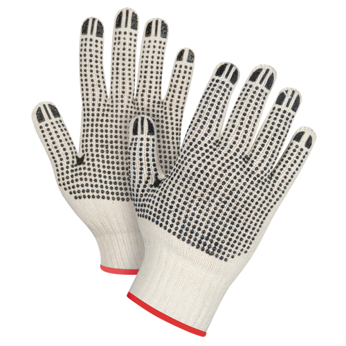 Gants tricot&eacute;s de poids lourd &agrave; deux c&ocirc;t&eacute;s avec pois, Poly/coton, Deux c&ocirc;t&eacute;s, Calibre 7, Petit Southpoint Industrial Supply