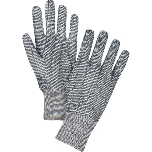 Jersey Gloves, Large, Salt & Pepper, Unlined, Knit Wrist Southpoint Industrial Supply