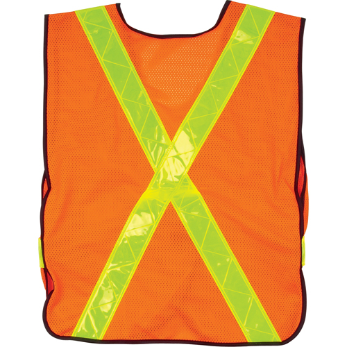 Standard-Duty Safety Vest, High Visibility Orange, X-Large, Polyester Southpoint Industrial Supply