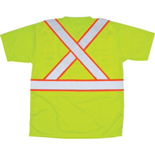 T-shirt conforme &agrave; la CSA, Polyester, Grand, Jaune lime haute visibilit&eacute; Southpoint Industrial Supply