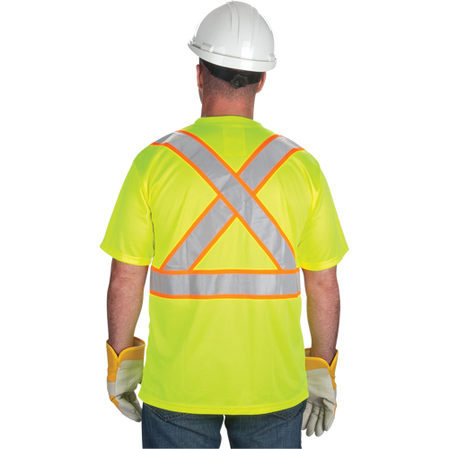 T-shirt conforme &agrave; la CSA, Polyester, Grand, Jaune lime haute visibilit&eacute; Southpoint Industrial Supply