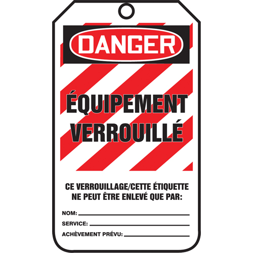 Lockout Tags, Cardstock, 3-3/8" W x 5-7/8" H, French Southpoint Industrial Supply