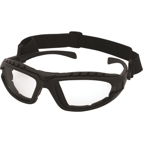 Dustdevil Black Frame Safety Glasses, Clear Lens, Anti-Fog/Anti-Scratch, ANSI Z87+/Meets/Exceeds CSA Z94.3 Southpoint Industrial Supply