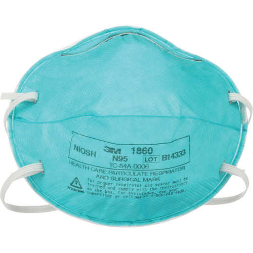 Respirateur 1860 contre les particules pour les soins de la sant&eacute;, N95, Certifi&eacute; NIOSH Southpoint Industrial Supply