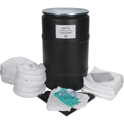 Trousse de lutte contre les d&eacute;versements, Huile seulement, Baril, Absorbance de 55 gal. US Southpoint Industrial Supply