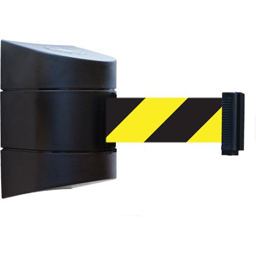 Unit&eacute;s murales Tensabarrier, Plastique, Fixation magn&eacute;tique, 15', Ruban Noir et jaune Southpoint Industrial Supply