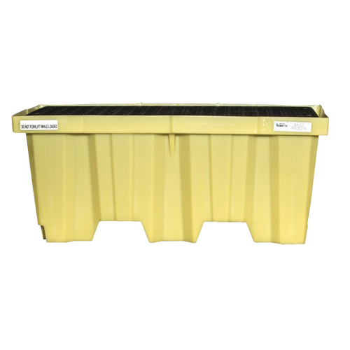 Nestable 2-Drum Poly-Spillpallet Without Drain, 66 US gal. Spill Capacity, 51" x 26" x 21" Southpoint Industrial Supply