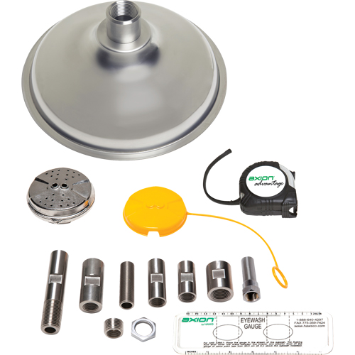 Axion Advantage&reg; Shower & Eye/Face Wash Upgrade Kit with Stainless Steel Eye/Face Wash Head & Showerhead Southpoint Industrial Supply