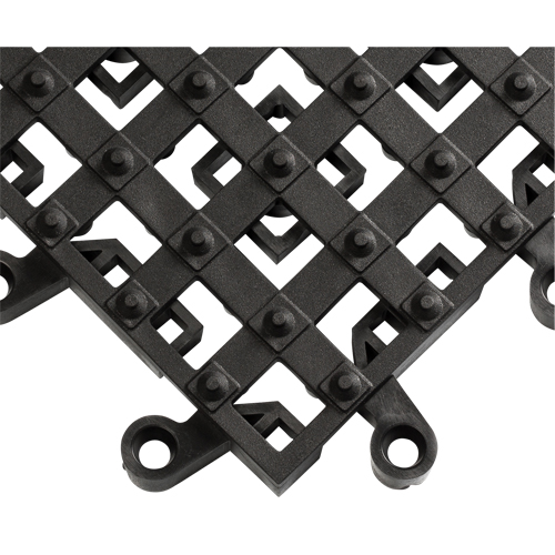 Tapis ErgoDeck avec crampons antid&eacute;rapants int&eacute;gr&eacute;s No 553, PVC, 1-1/2' la c, 1-1/2' lo, 7/8" &eacute;paisseur, Noir Southpoint Industrial Supply