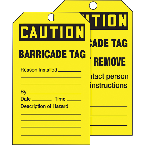 Tags By-The-Roll Safety Tags, Cardstock, 3" W x 6-1/4" H, English Southpoint Industrial Supply