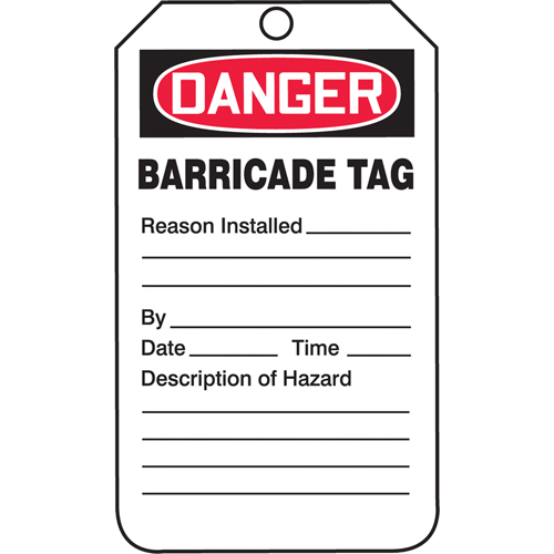 Safety Tags, Plastic, 3-1/4" W x 5-3/4" H, English Southpoint Industrial Supply