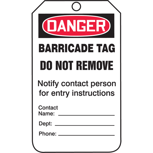 Safety Tags, Plastic, 3-1/4" W x 5-3/4" H, English Southpoint Industrial Supply