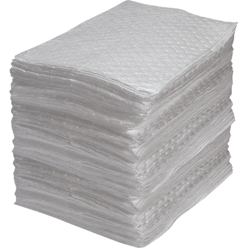 Industrial-Grade Fine Fibre Sorbent Pads, Oil Only, 15" x 17", 40 gal. Absorbancy Southpoint Industrial Supply