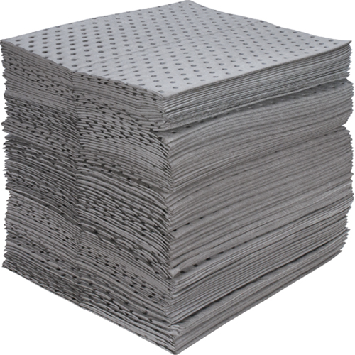 Industrial-Grade Fine Fibre Sorbent Pads, Universal, 15" x 17", 40 gal. Absorbancy Southpoint Industrial Supply