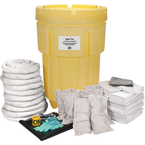Trousse de lutte contre les d&eacute;versements pour &eacute;tabli, Huile seulement, Baril, Absorbance de 95 gal. US Southpoint Industrial Supply