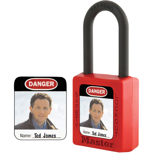 &eacute;tiquettes d'identification &agrave; photo pour cadenas en thermoplastique Zenex Southpoint Industrial Supply