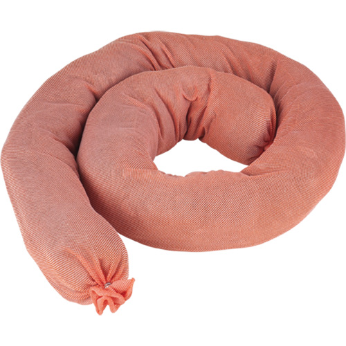 Remblais tubulaires absorbants, Mati&egrave;res dangereuses, Absorption 40 gal., 3" la x 4' lo, Pqt de 25 Southpoint Industrial Supply