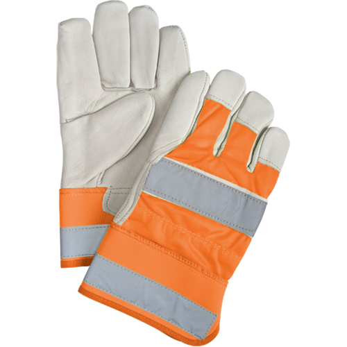 Orange High-Visibility Superior Warmth Fitters Gloves, Large, Grain Cowhide Palm, Thinsulate Inner Lining Southpoint Industrial Supply