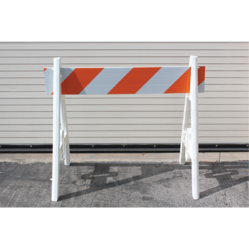 Barricades, En A, 96" lo x 40" h, Orange/Blanc Southpoint Industrial Supply