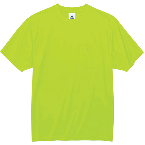 GloWear 8089 Non-Certified T-Shirt, Polyester, Small, High Visibility Lime-Yellow Southpoint Industrial Supply
