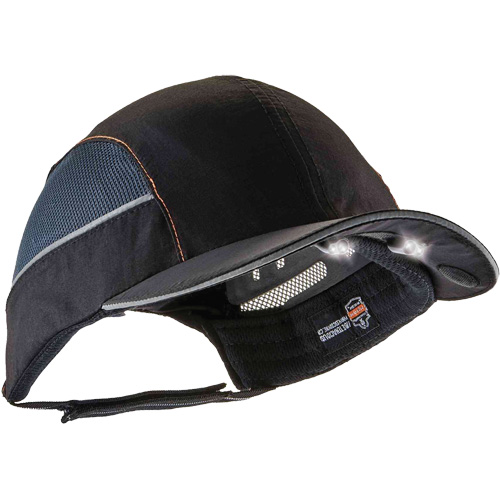 Casquette &agrave; bord court avec &eacute;clairage DEL Skullerz 8960, Noir Southpoint Industrial Supply