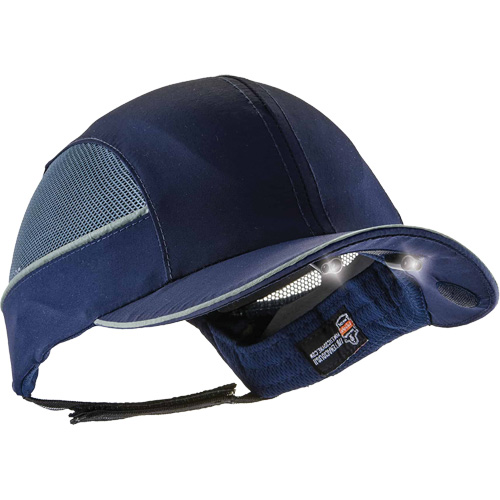 Casquette &agrave; bord long avec &eacute;clairage DEL Skullerz 8960, Bleu marin Southpoint Industrial Supply